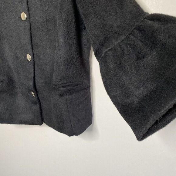 JESSICA LONDON Jacket Womens 14W Black Wool-Blend Bell Sleeve NEW Soft Plush - Picture 3 of 9